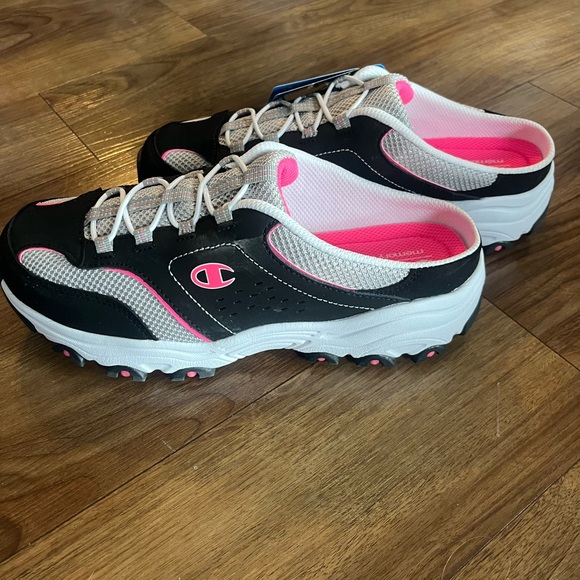 Champion Shoes - Champion Women's Black & Pink Athletic Slip-On Sneakers